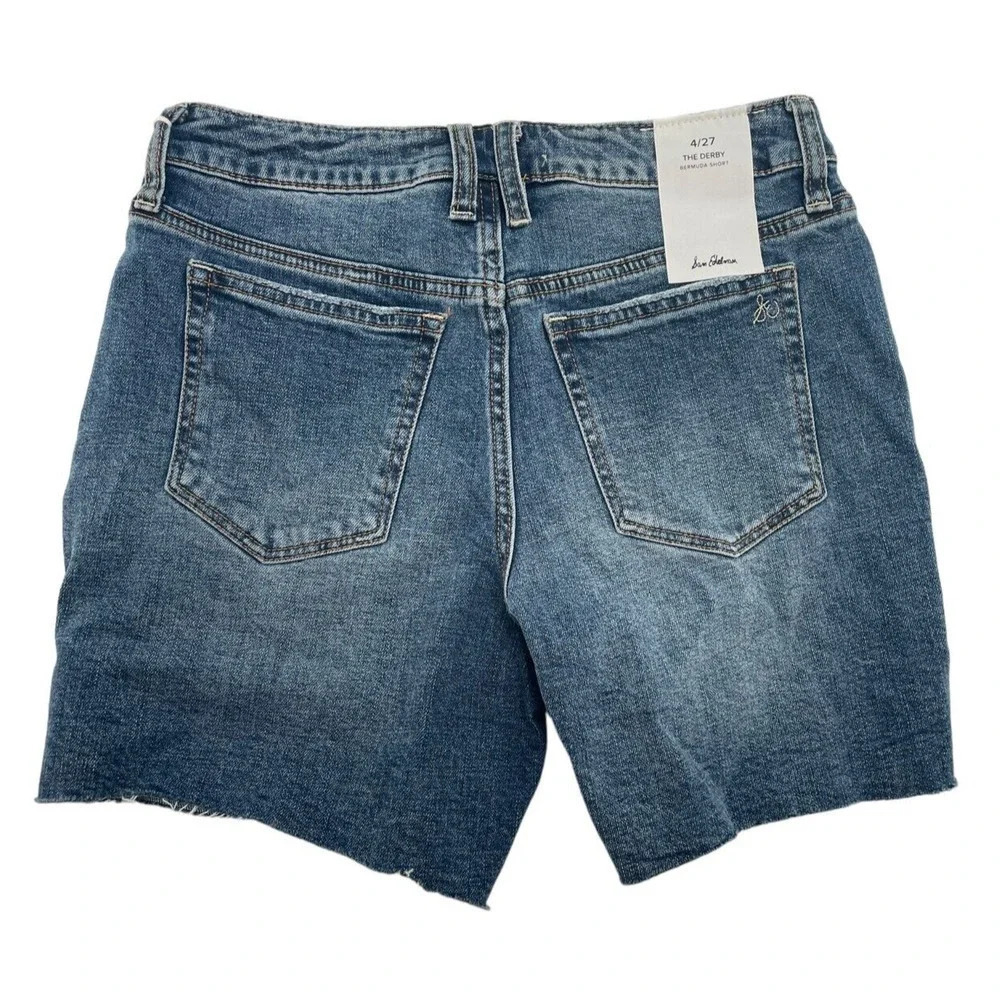 Sam Edelman Derby Bermuda Shorts Womens Blue Denim Marbella Size 4/27 NWT - Picture 3 of 10